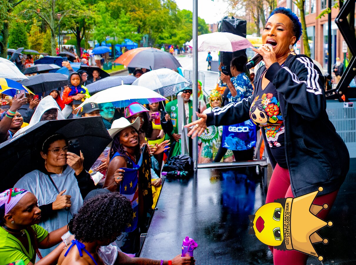 Alison Hinds performing live at Cambridge Carnival International, Central Square in Cambridge, MA, photographed by Bobby Shakes