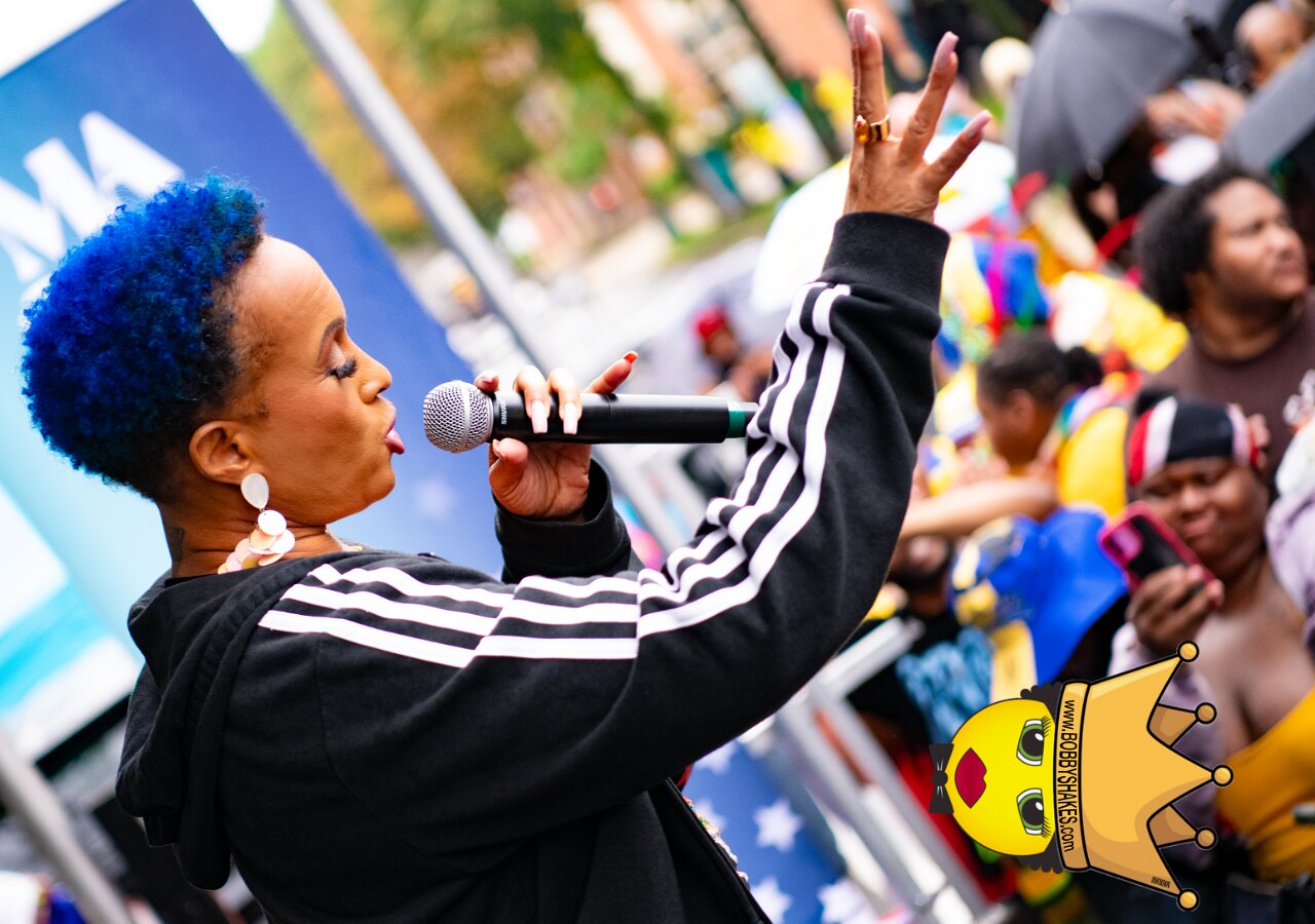 Alison Hinds performing live at Cambridge Carnival International, Central Square in Cambridge, MA, photographed by Bobby Shakes