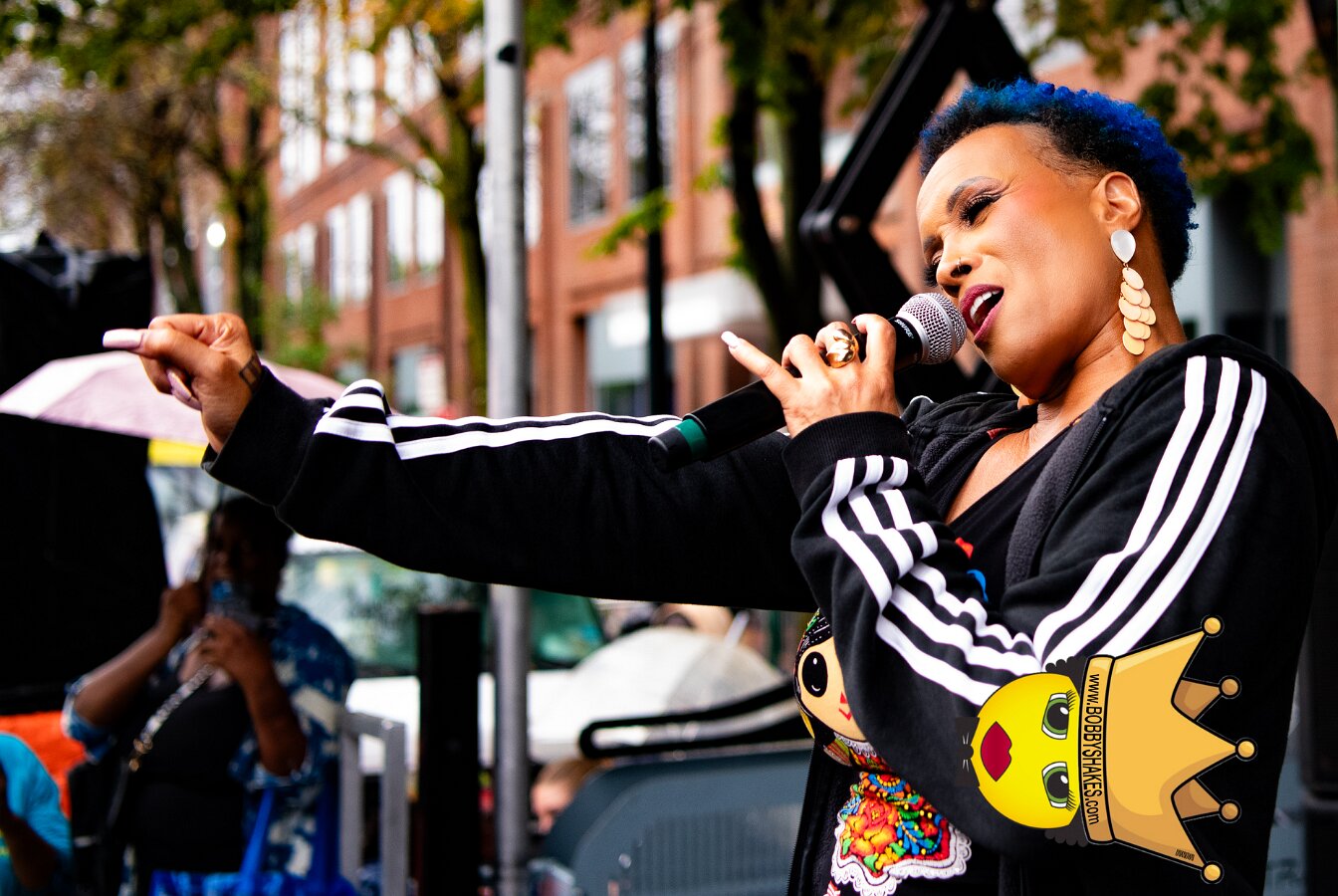 Alison Hinds performing live at Cambridge Carnival International, Central Square in Cambridge, MA, photographed by Bobby Shakes