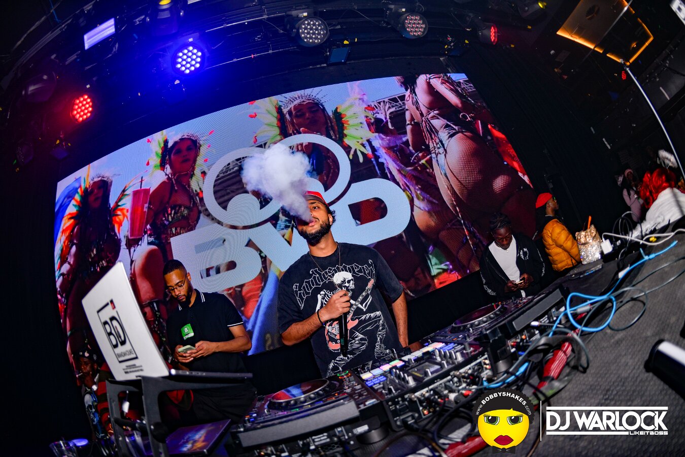 DJ Focus, DJ Warlock, DJ Dutch & Brandan Duke performing live at Big Night Live in Boston, MA, photographed by Bobby Shakes