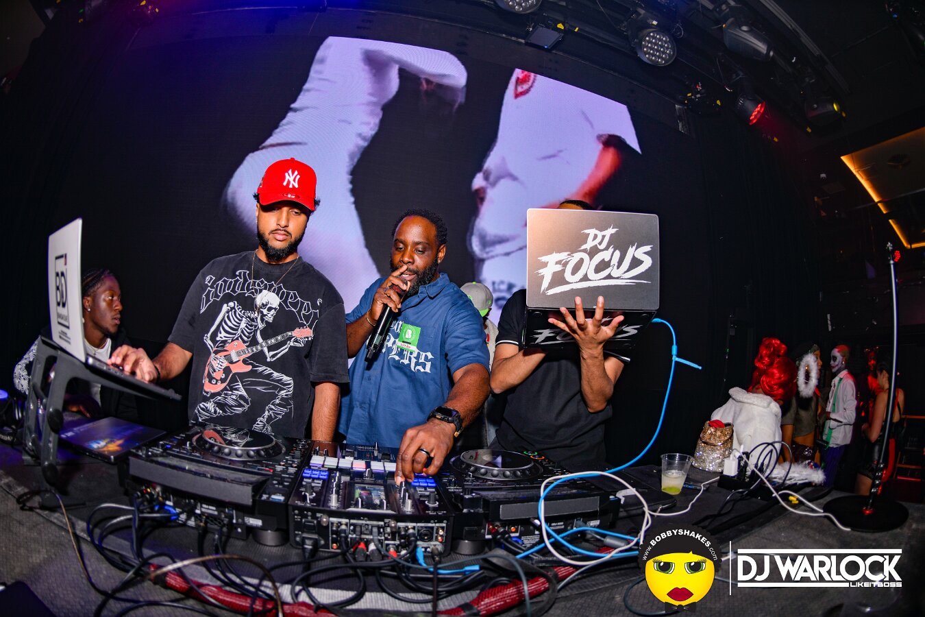 DJ Focus, DJ Warlock, DJ Dutch & Brandan Duke performing live at Big Night Live in Boston, MA, photographed by Bobby Shakes