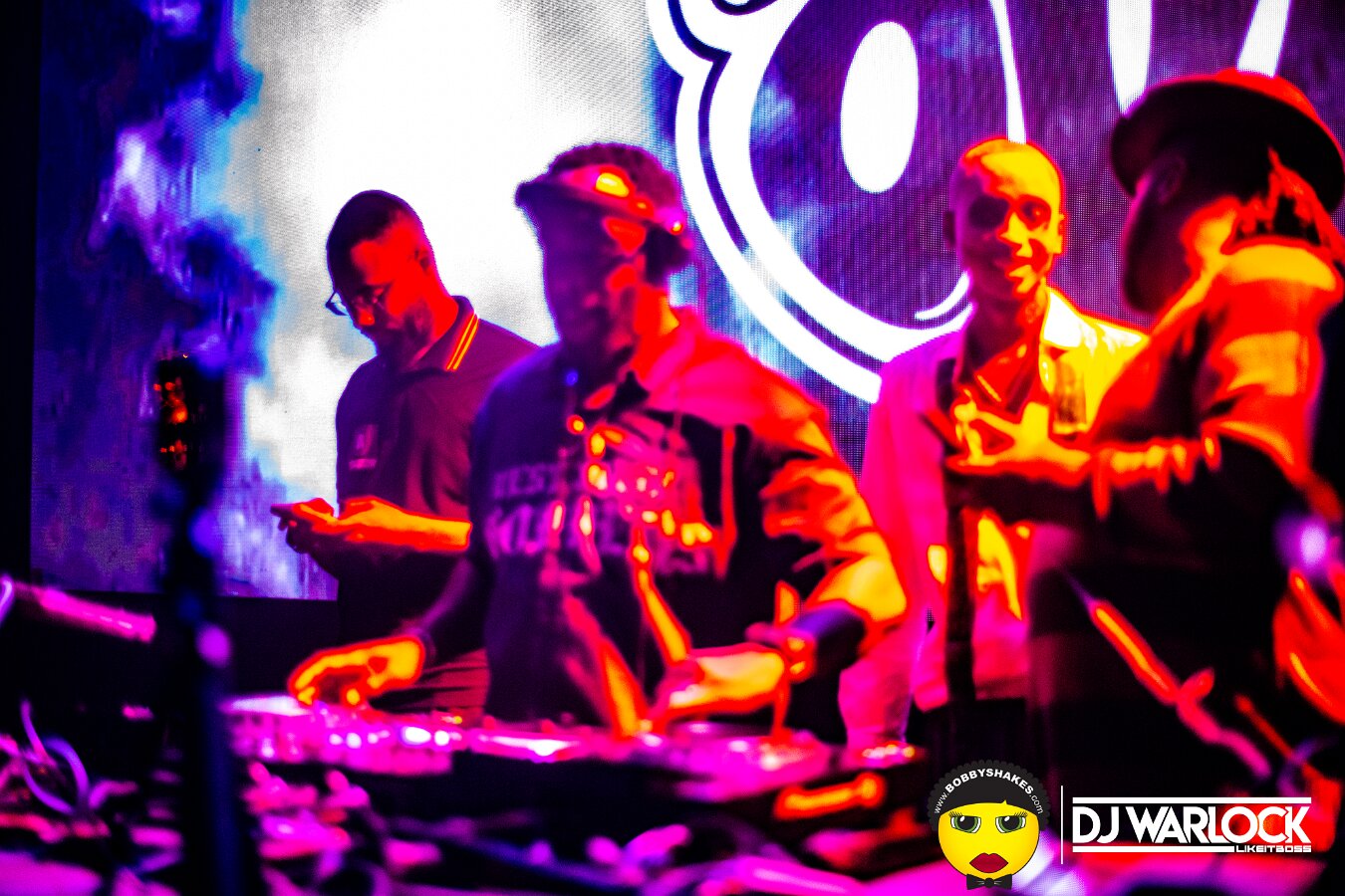 DJ Focus, DJ Warlock, DJ Dutch & Brandan Duke performing live at Big Night Live in Boston, MA, photographed by Bobby Shakes