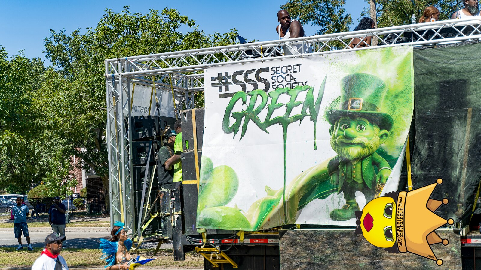 Envy Mas & Secret Soca Society performing live at Boston Caribbean Carnival in Boston, MA, photographed by Bobby Shakes