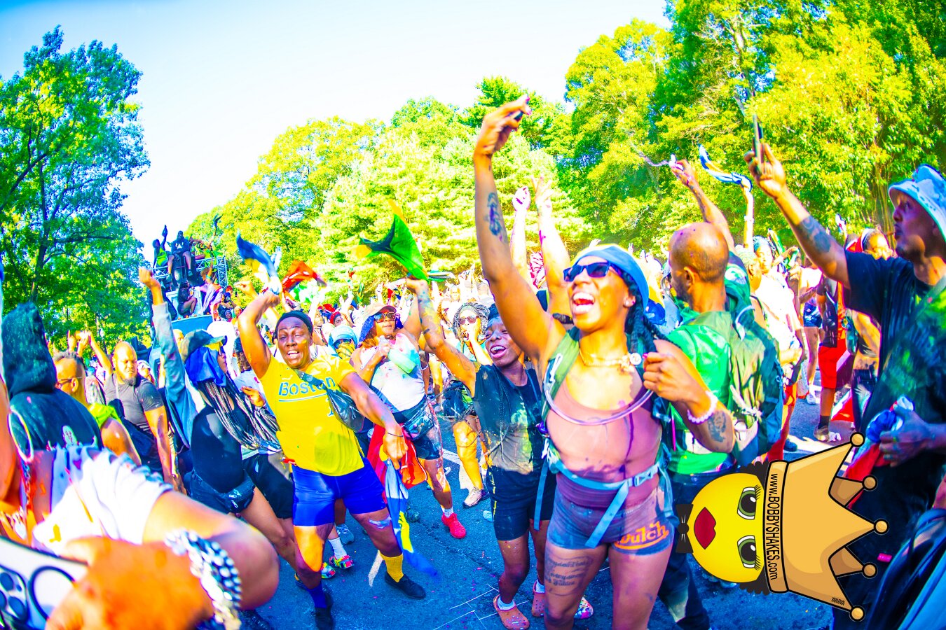 Jab Family Boston & Secret Soca Society performing live at Boston Caribbean Carnival in Boston, MA, photographed by Bobby Shakes