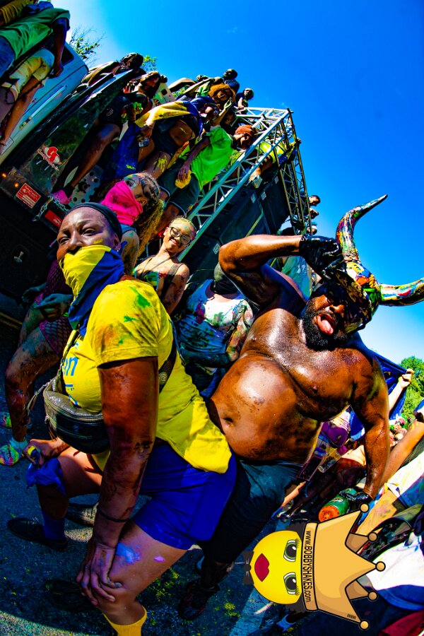 Jab Family Boston & Secret Soca Society performing live at Boston Caribbean Carnival in Boston, MA, photographed by Bobby Shakes