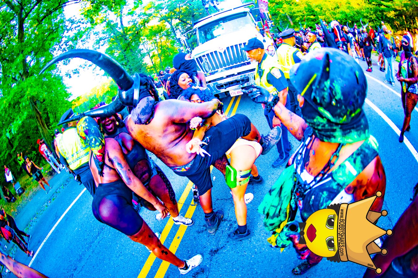 Jab Family Boston & Secret Soca Society performing live at Boston Caribbean Carnival in Boston, MA, photographed by Bobby Shakes