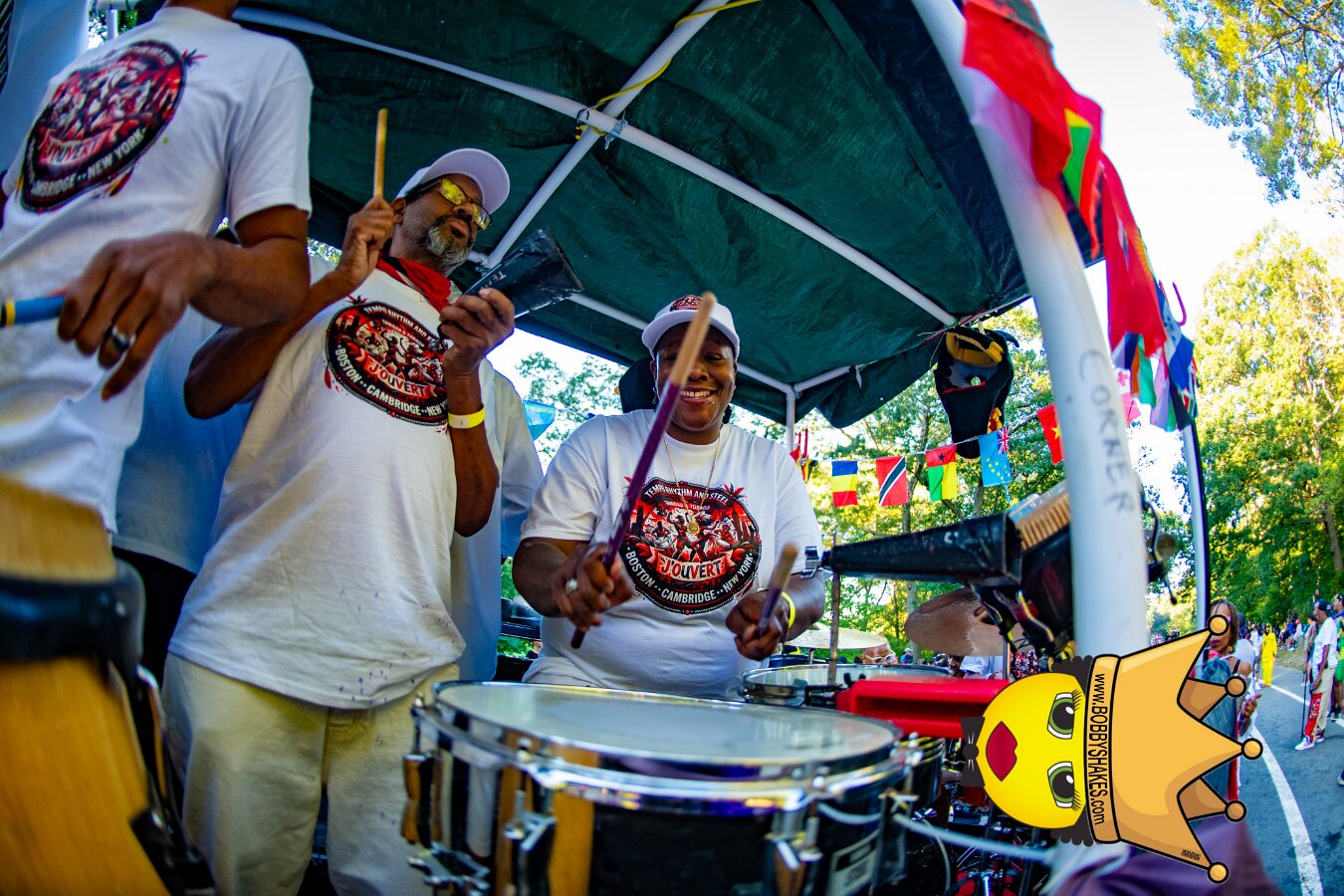 Jab Family Boston & Secret Soca Society performing live at Boston Caribbean Carnival in Boston, MA, photographed by Bobby Shakes