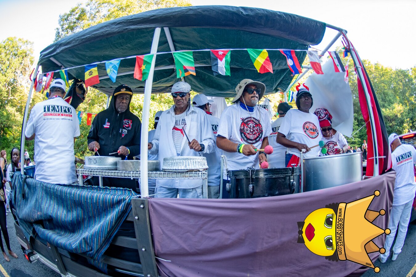Jab Family Boston & Secret Soca Society performing live at Boston Caribbean Carnival in Boston, MA, photographed by Bobby Shakes