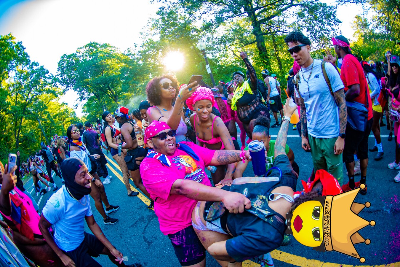 Jab Family Boston & Secret Soca Society performing live at Boston Caribbean Carnival in Boston, MA, photographed by Bobby Shakes