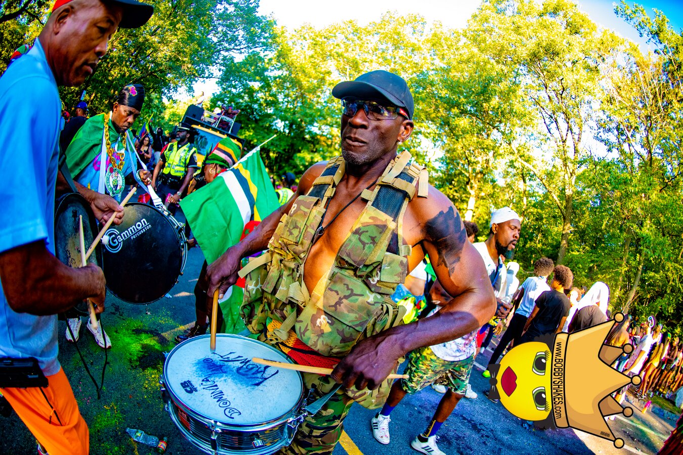 Jab Family Boston & Secret Soca Society performing live at Boston Caribbean Carnival in Boston, MA, photographed by Bobby Shakes