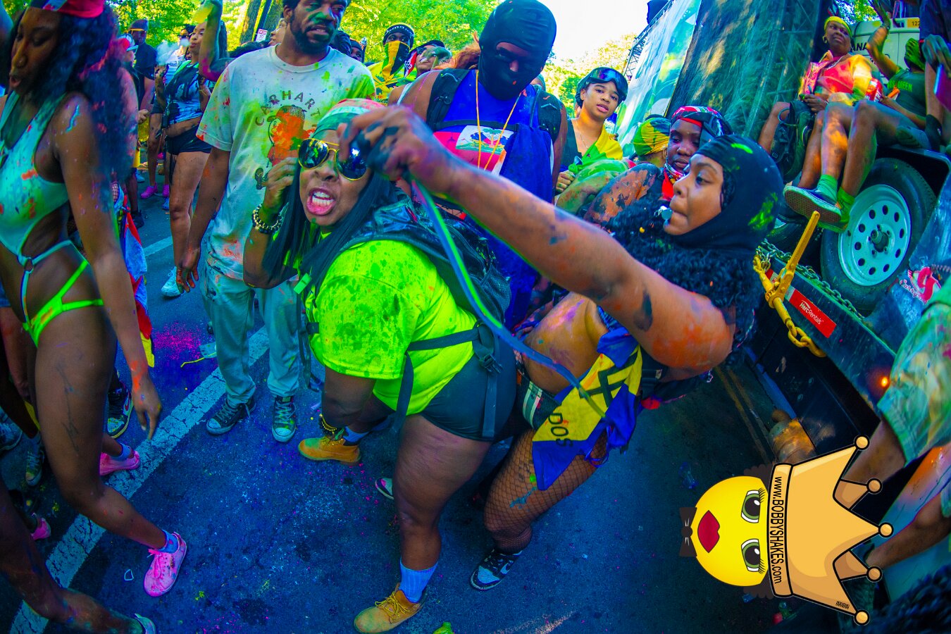Jab Family Boston & Secret Soca Society performing live at Boston Caribbean Carnival in Boston, MA, photographed by Bobby Shakes
