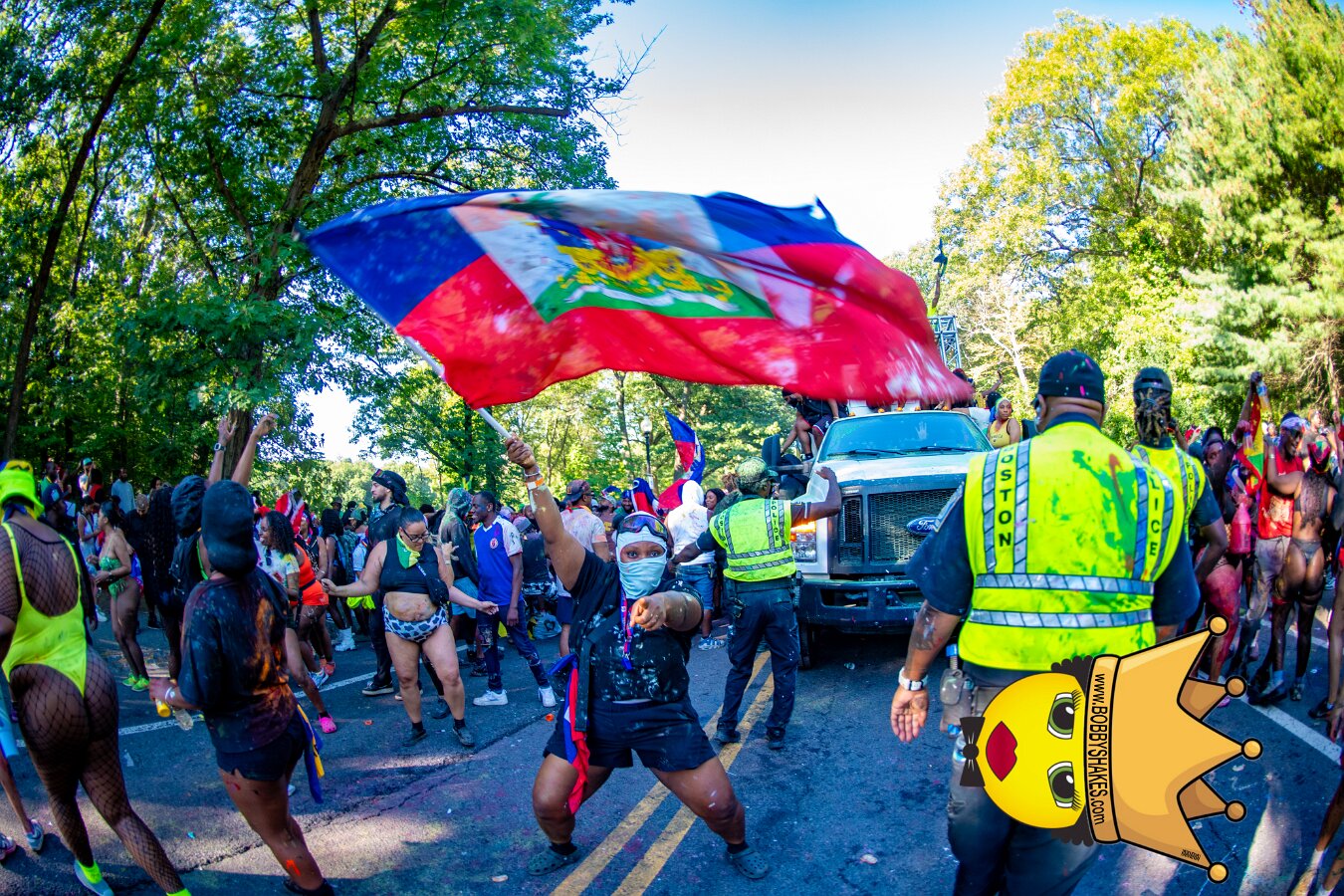 Jab Family Boston & Secret Soca Society performing live at Boston Caribbean Carnival in Boston, MA, photographed by Bobby Shakes