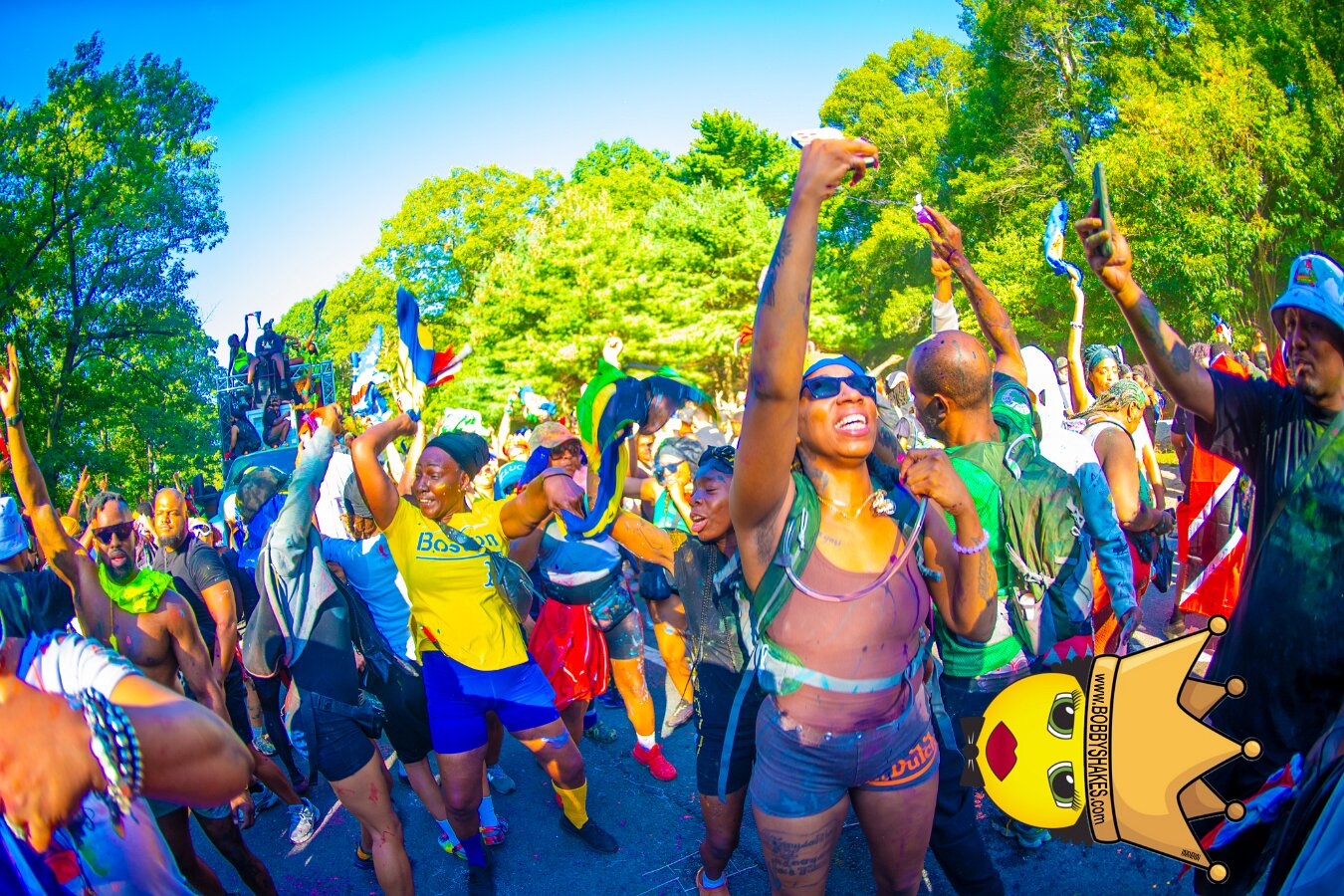 Jab Family Boston & Secret Soca Society performing live at Boston Caribbean Carnival in Boston, MA, photographed by Bobby Shakes