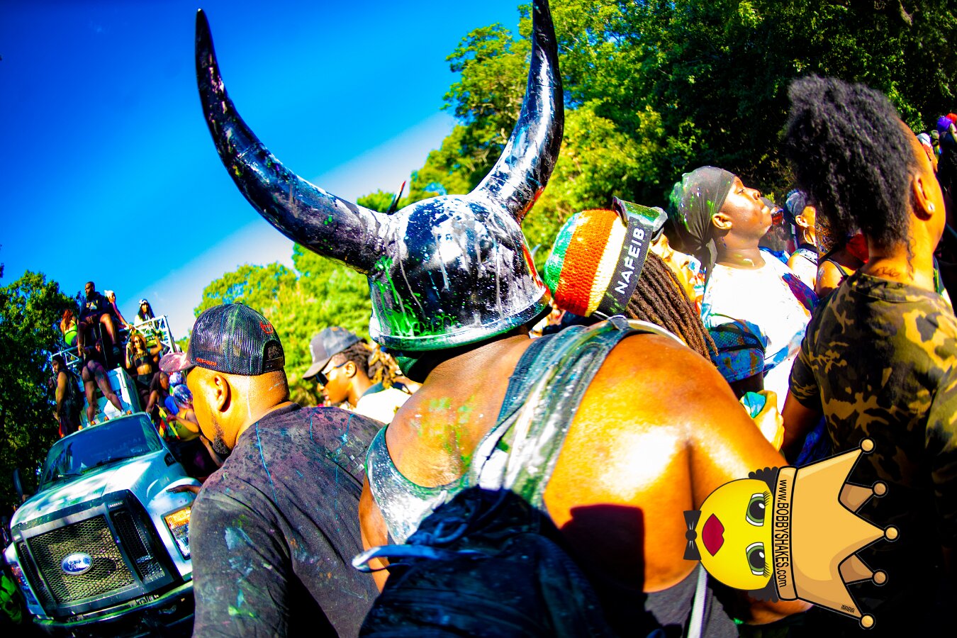 Jab Family Boston & Secret Soca Society performing live at Boston Caribbean Carnival in Boston, MA, photographed by Bobby Shakes