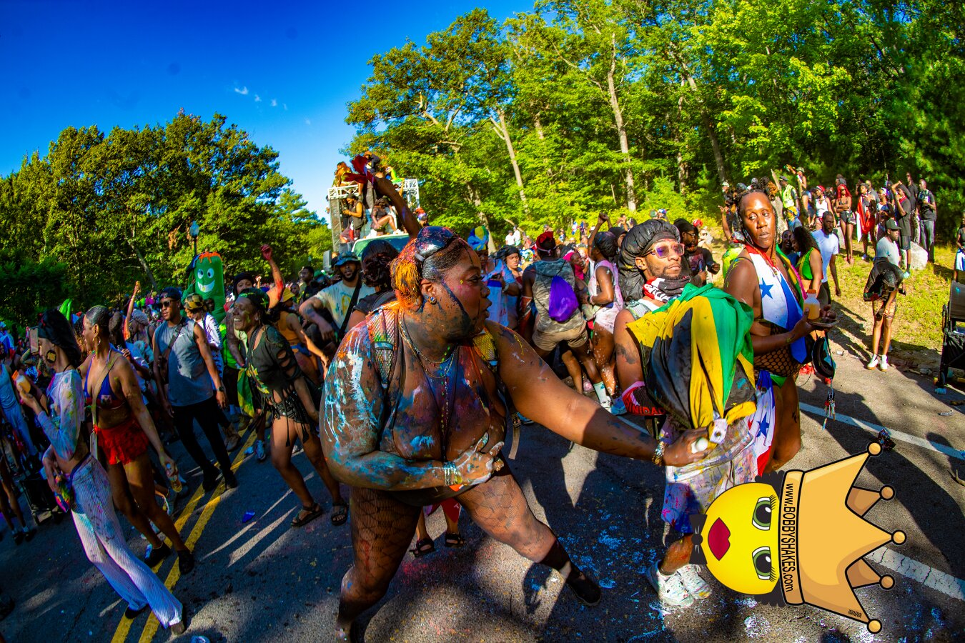 Jab Family Boston & Secret Soca Society performing live at Boston Caribbean Carnival in Boston, MA, photographed by Bobby Shakes