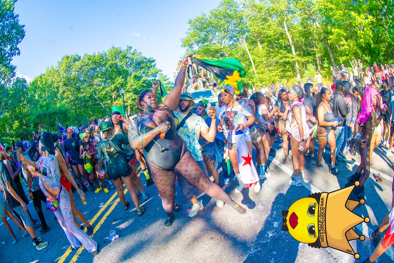 Jab Family Boston & Secret Soca Society performing live at Boston Caribbean Carnival in Boston, MA, photographed by Bobby Shakes