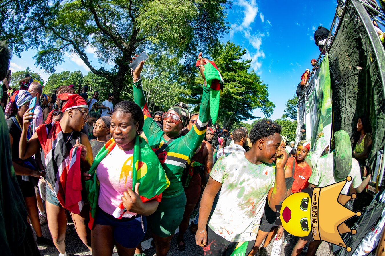 Jab Family Boston & Secret Soca Society performing live at Boston Caribbean Carnival in Boston, MA, photographed by Bobby Shakes