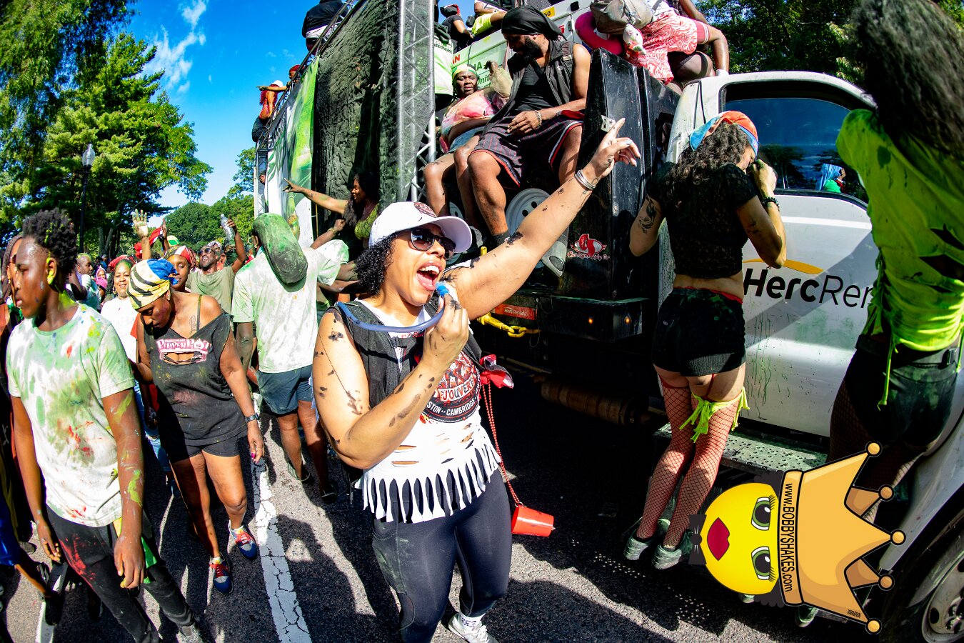 Jab Family Boston & Secret Soca Society performing live at Boston Caribbean Carnival in Boston, MA, photographed by Bobby Shakes