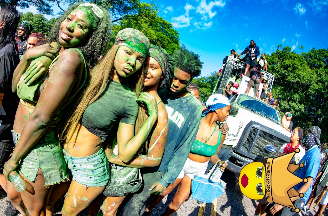 Jab Family Boston & Secret Soca Society performing live at Boston Caribbean Carnival in Boston, MA, photographed by Bobby Shakes