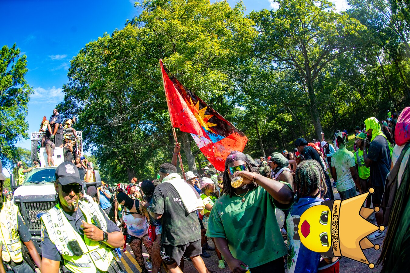 Jab Family Boston & Secret Soca Society performing live at Boston Caribbean Carnival in Boston, MA, photographed by Bobby Shakes