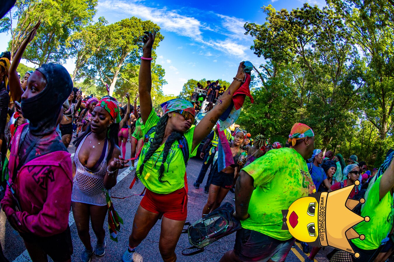 Jab Family Boston & Secret Soca Society performing live at Boston Caribbean Carnival in Boston, MA, photographed by Bobby Shakes