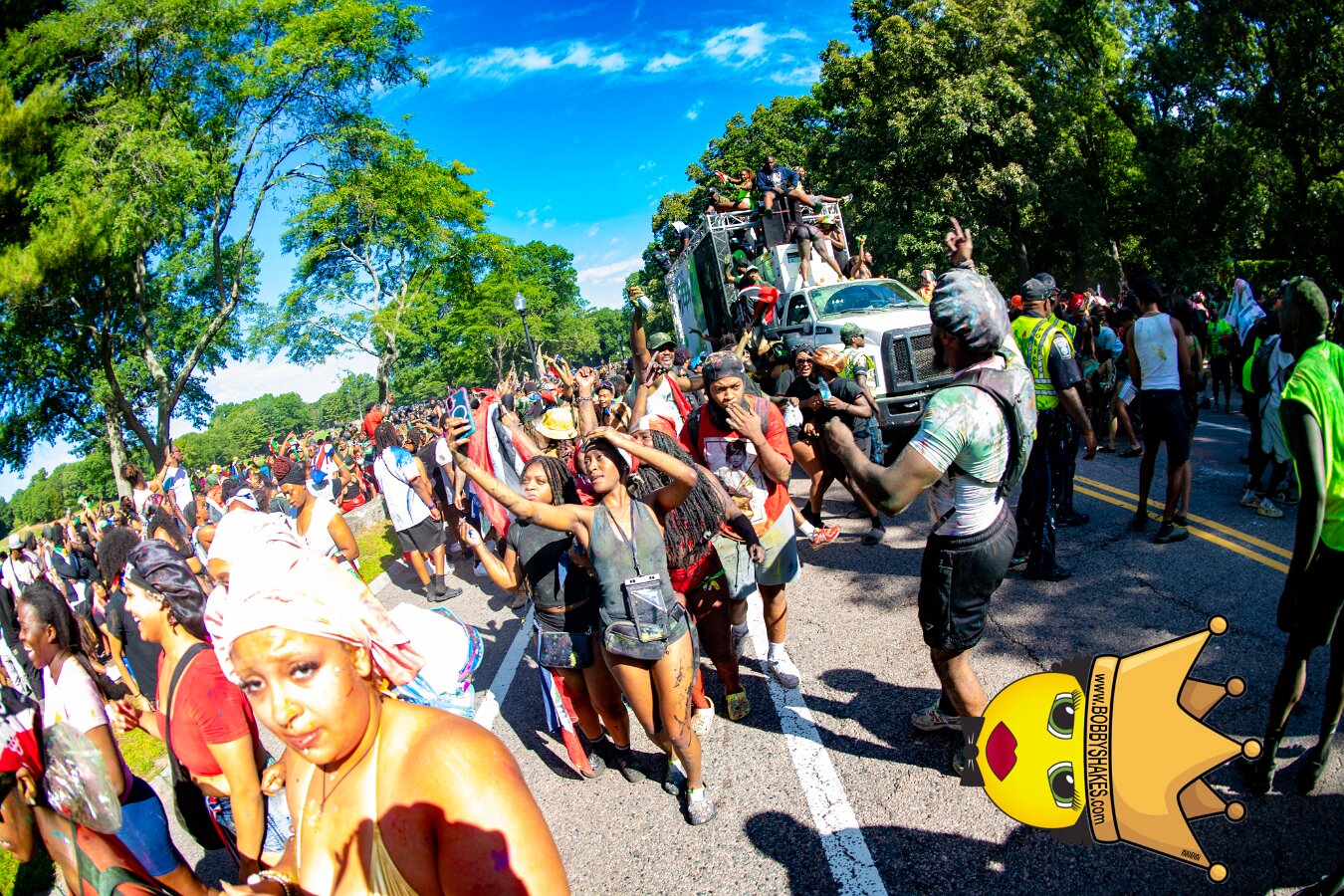Jab Family Boston & Secret Soca Society performing live at Boston Caribbean Carnival in Boston, MA, photographed by Bobby Shakes