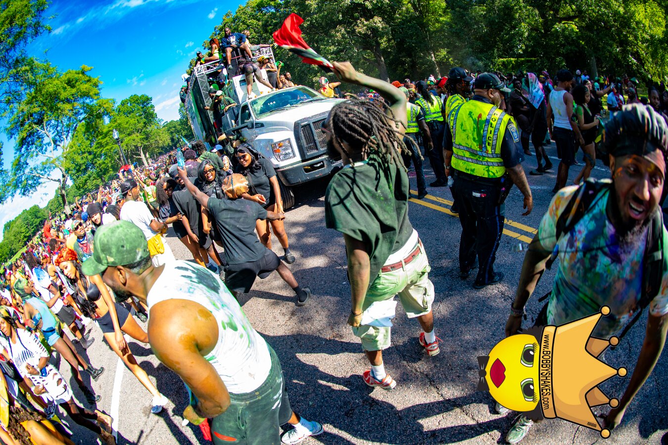 Jab Family Boston & Secret Soca Society performing live at Boston Caribbean Carnival in Boston, MA, photographed by Bobby Shakes