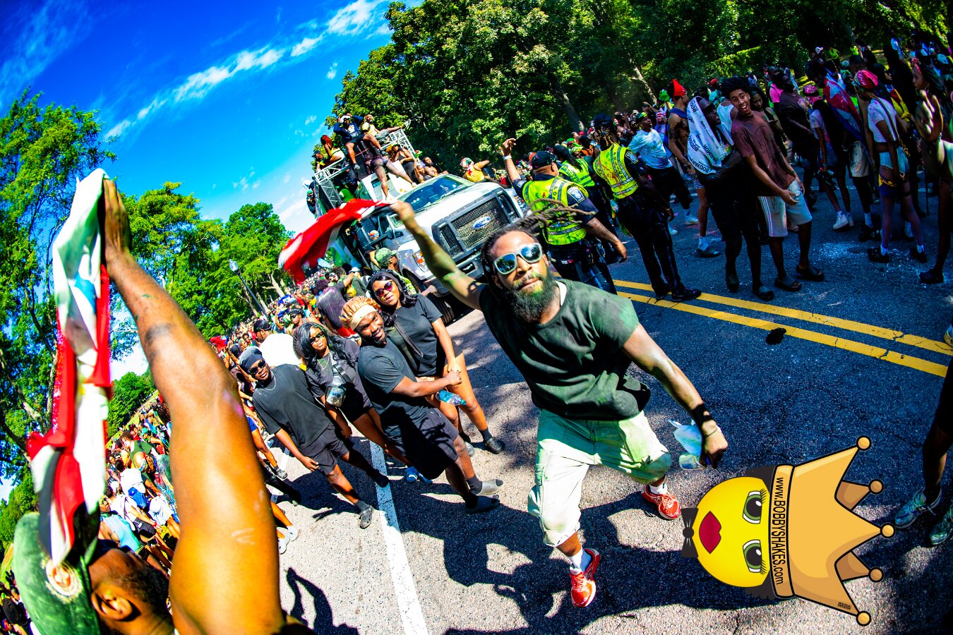 Jab Family Boston & Secret Soca Society performing live at Boston Caribbean Carnival in Boston, MA, photographed by Bobby Shakes