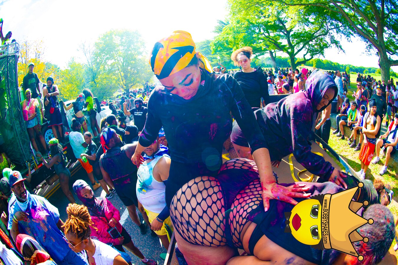 Jab Family Boston & Secret Soca Society performing live at Boston Caribbean Carnival in Boston, MA, photographed by Bobby Shakes