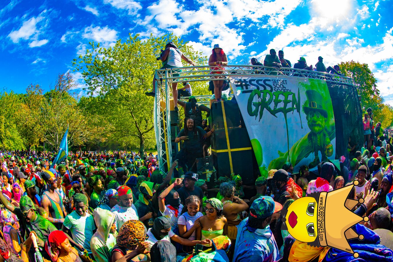 Jab Family Boston & Secret Soca Society performing live at Boston Caribbean Carnival in Boston, MA, photographed by Bobby Shakes