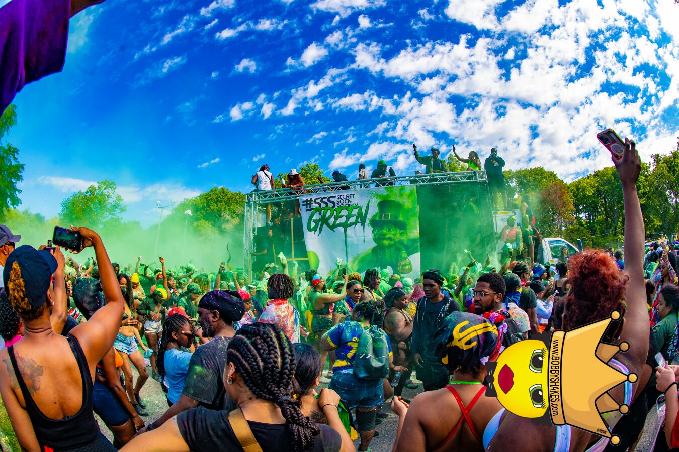 Jab Family Boston & Secret Soca Society performing live at Boston Caribbean Carnival in Boston, MA, photographed by Bobby Shakes