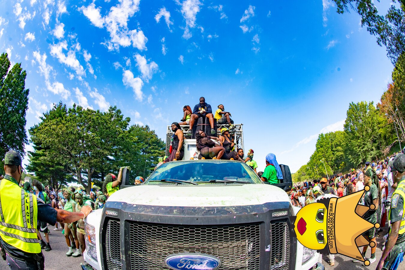 Jab Family Boston & Secret Soca Society performing live at Boston Caribbean Carnival in Boston, MA, photographed by Bobby Shakes