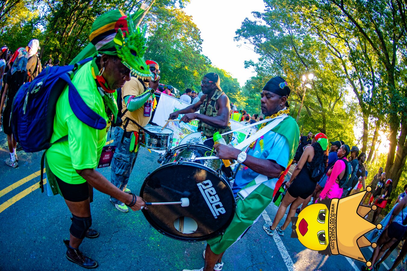 Jab Family Boston & Secret Soca Society performing live at Boston Caribbean Carnival in Boston, MA, photographed by Bobby Shakes