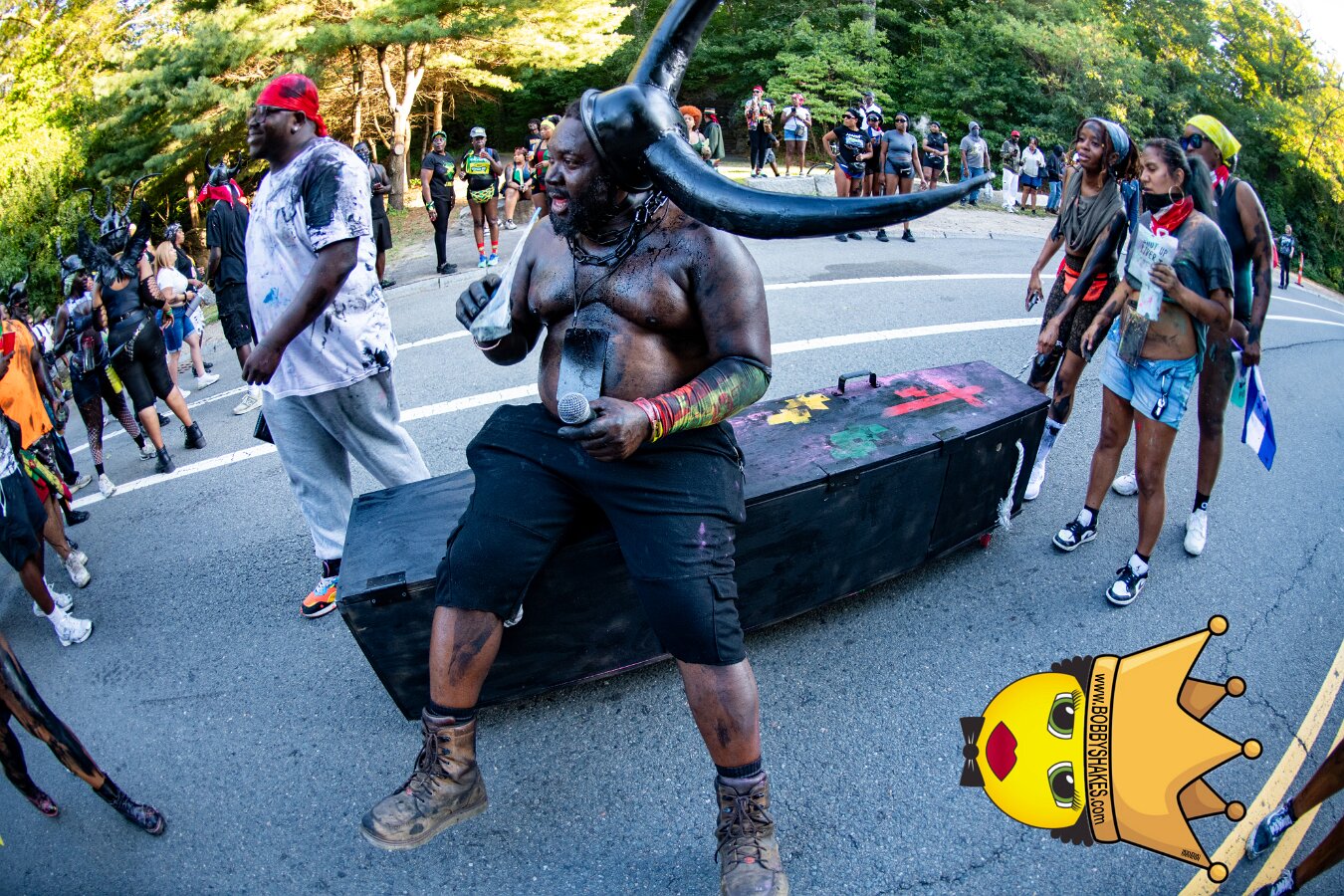 Jab Family Boston & Secret Soca Society performing live at Boston Caribbean Carnival in Boston, MA, photographed by Bobby Shakes