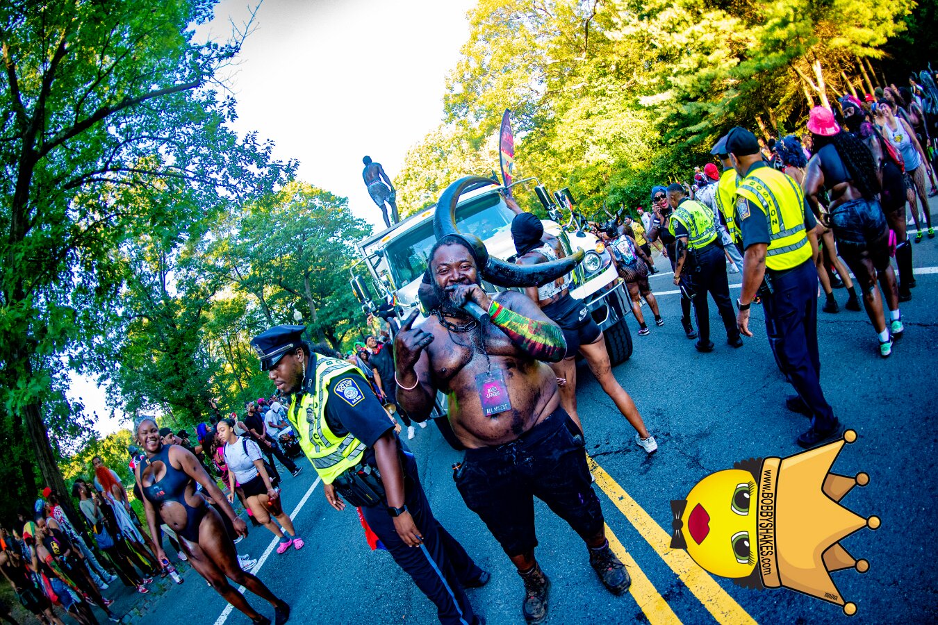 Jab Family Boston & Secret Soca Society performing live at Boston Caribbean Carnival in Boston, MA, photographed by Bobby Shakes