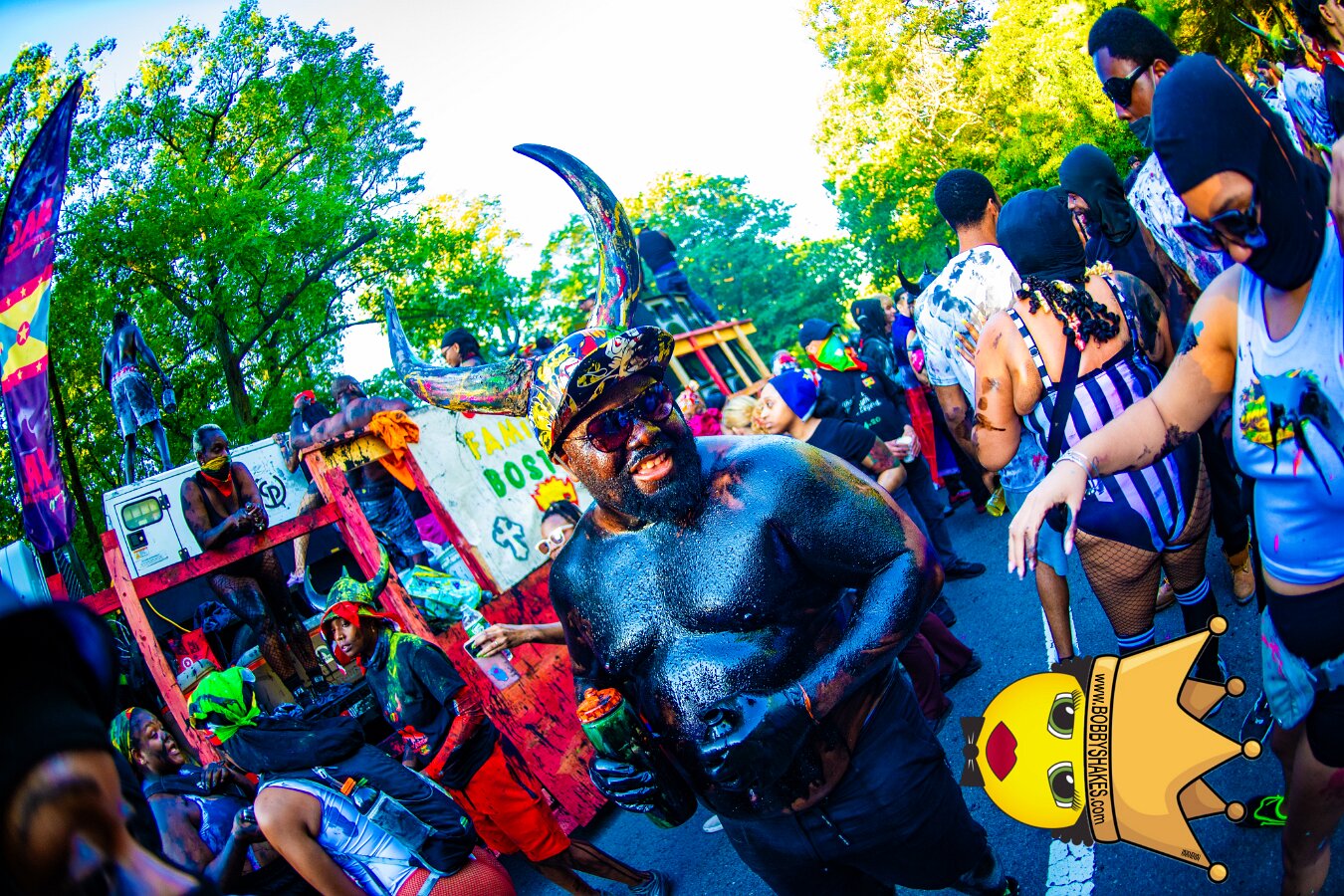 Jab Family Boston & Secret Soca Society performing live at Boston Caribbean Carnival in Boston, MA, photographed by Bobby Shakes