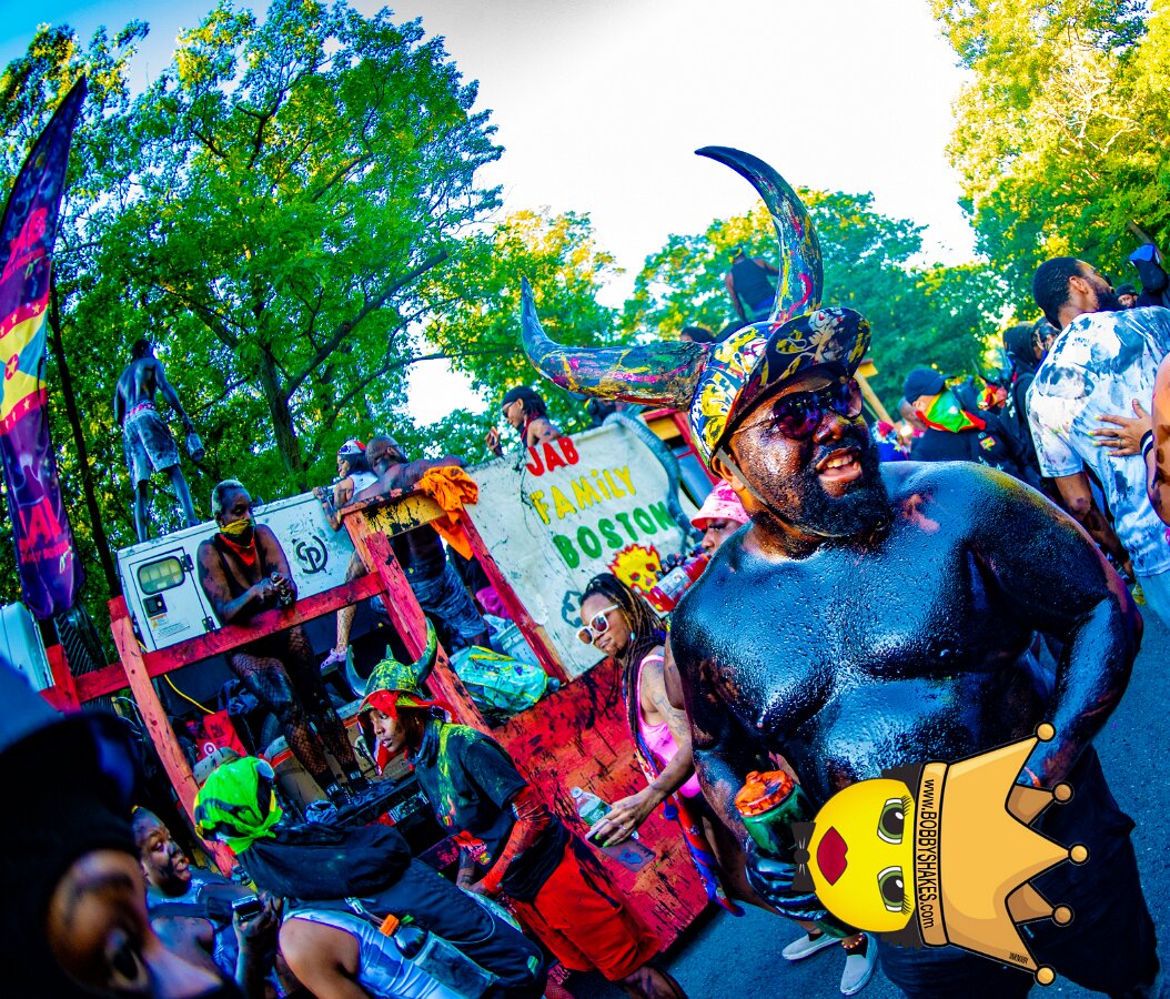 Jab Family Boston & Secret Soca Society performing live at Boston Caribbean Carnival in Boston, MA, photographed by Bobby Shakes