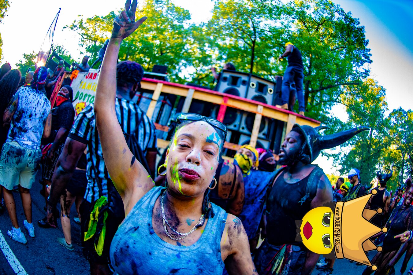 Jab Family Boston & Secret Soca Society performing live at Boston Caribbean Carnival in Boston, MA, photographed by Bobby Shakes