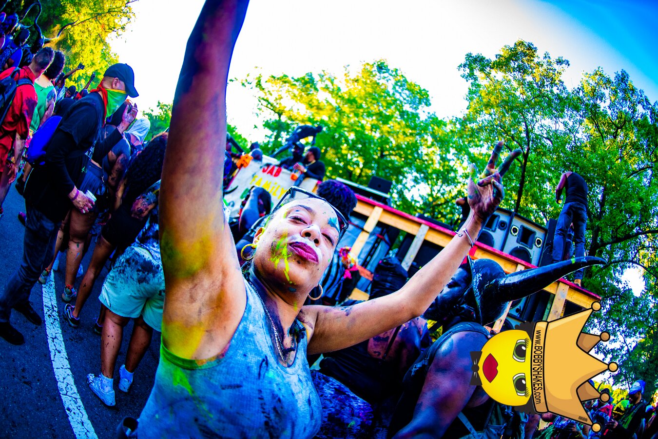 Jab Family Boston & Secret Soca Society performing live at Boston Caribbean Carnival in Boston, MA, photographed by Bobby Shakes