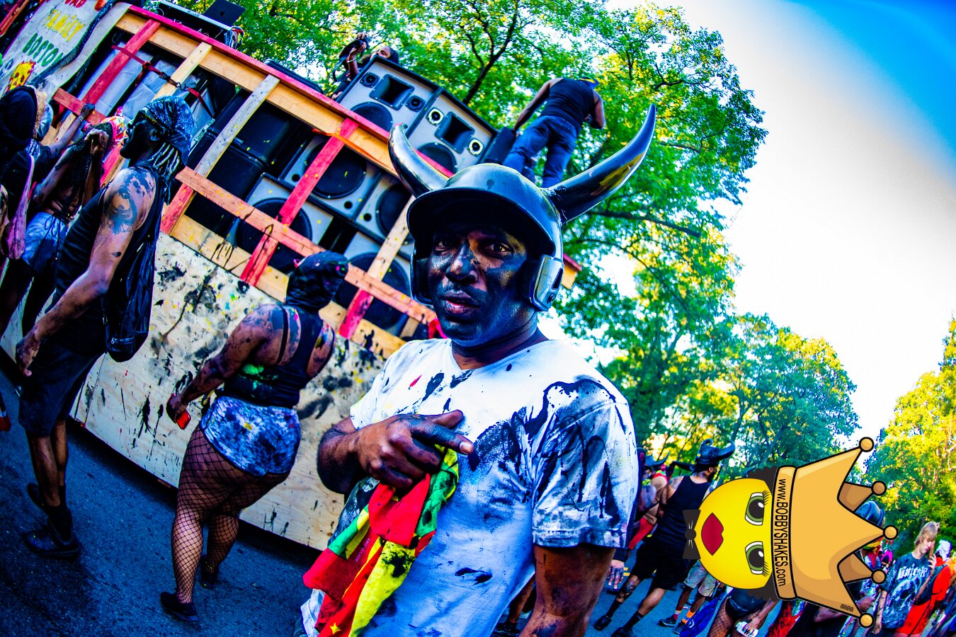 Jab Family Boston & Secret Soca Society performing live at Boston Caribbean Carnival in Boston, MA, photographed by Bobby Shakes