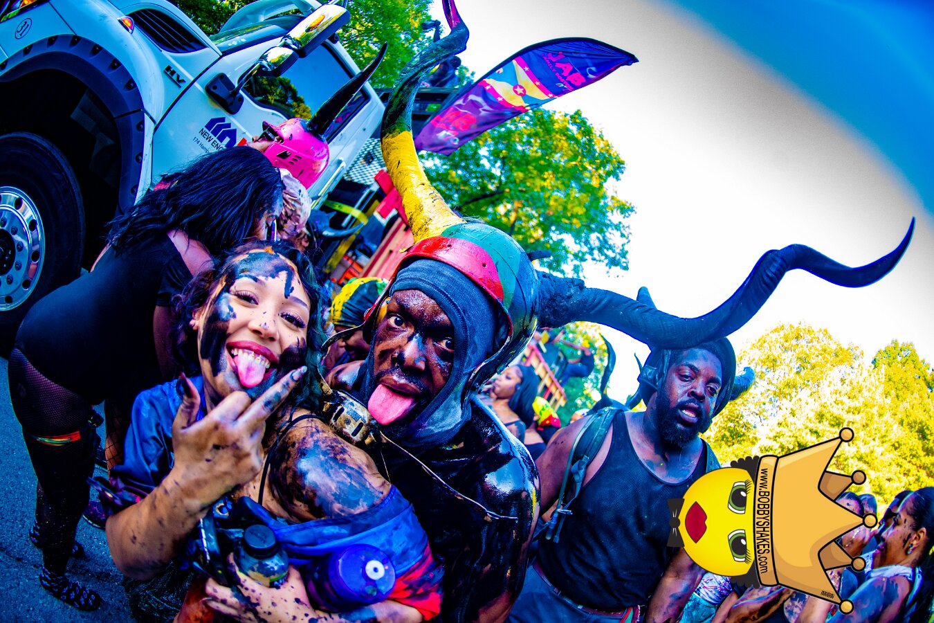 Jab Family Boston & Secret Soca Society performing live at Boston Caribbean Carnival in Boston, MA, photographed by Bobby Shakes