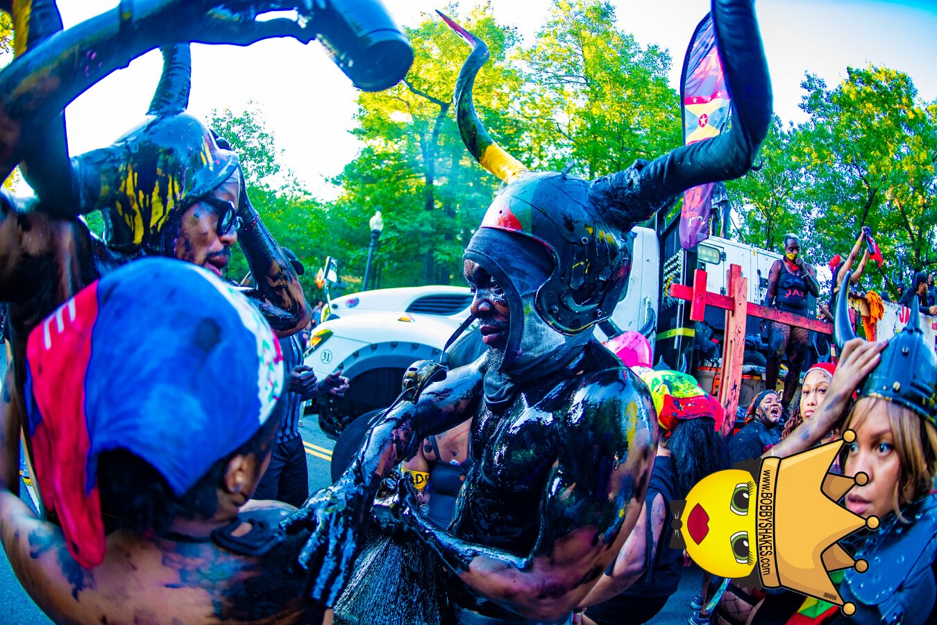 Jab Family Boston & Secret Soca Society performing live at Boston Caribbean Carnival in Boston, MA, photographed by Bobby Shakes