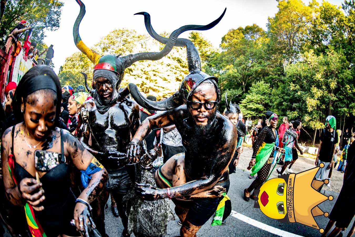 Jab Family Boston & Secret Soca Society performing live at Boston Caribbean Carnival in Boston, MA, photographed by Bobby Shakes