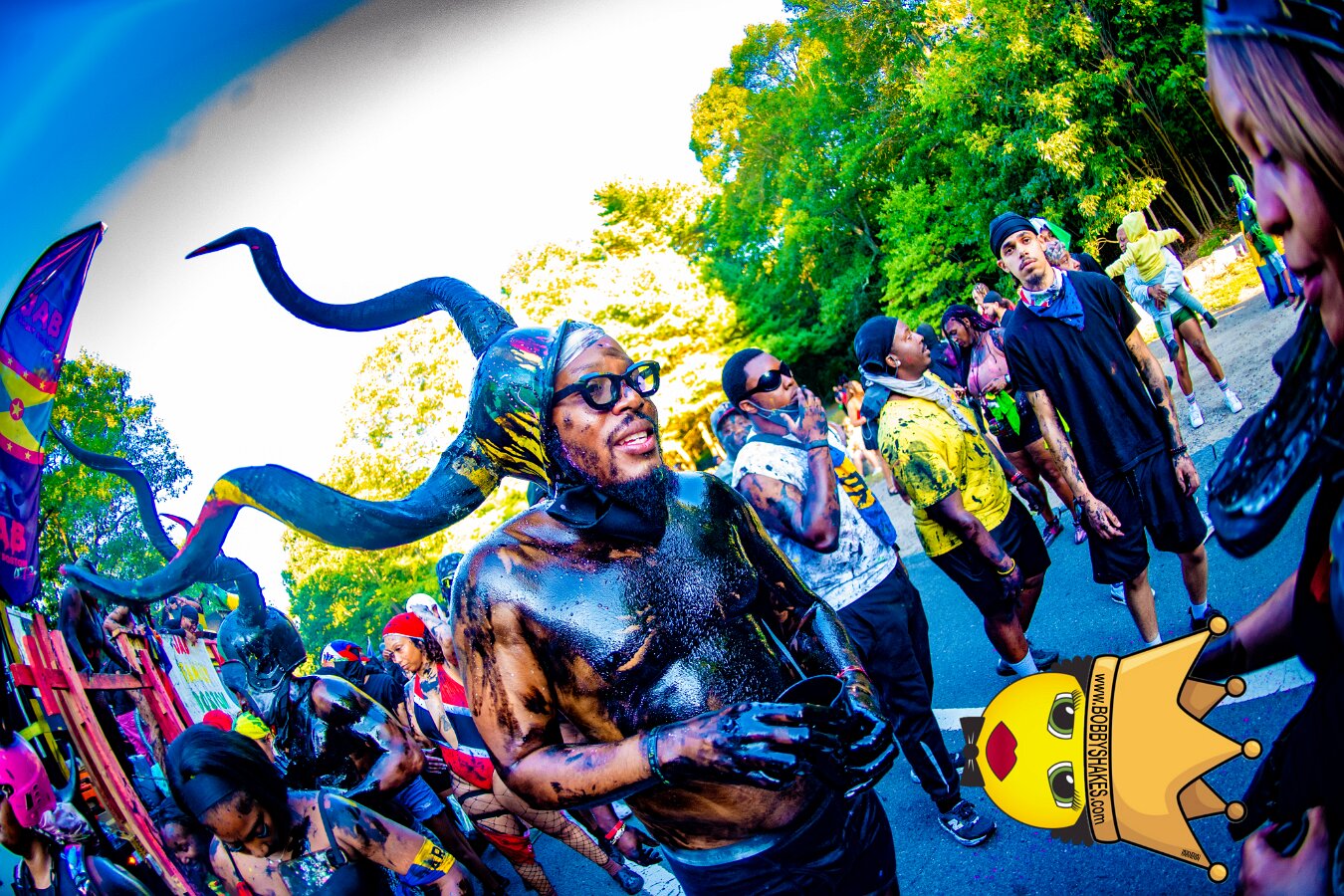 Jab Family Boston & Secret Soca Society performing live at Boston Caribbean Carnival in Boston, MA, photographed by Bobby Shakes