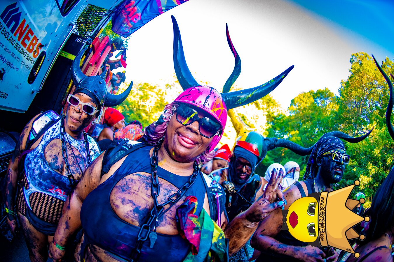 Jab Family Boston & Secret Soca Society performing live at Boston Caribbean Carnival in Boston, MA, photographed by Bobby Shakes