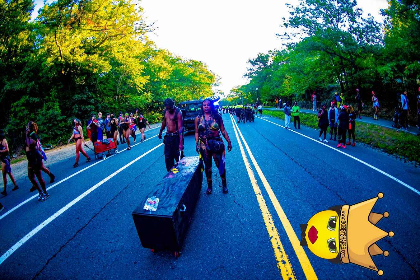 Jab Family Boston & Secret Soca Society performing live at Boston Caribbean Carnival in Boston, MA, photographed by Bobby Shakes