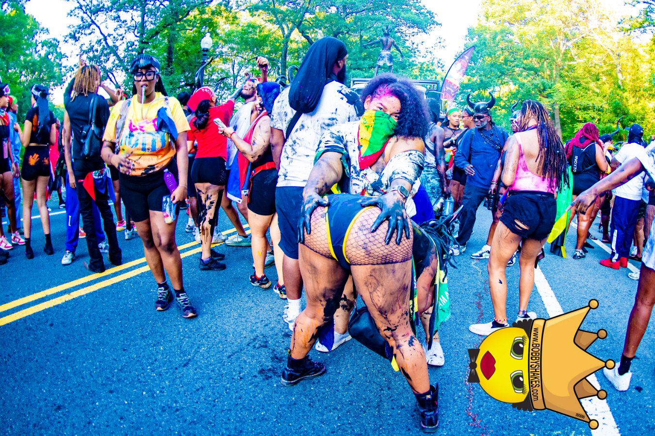 Jab Family Boston & Secret Soca Society performing live at Boston Caribbean Carnival in Boston, MA, photographed by Bobby Shakes