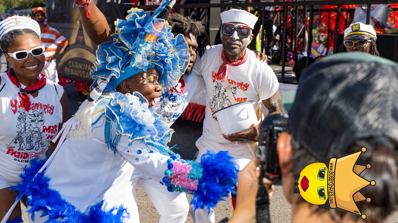 Buju Banton & Kes, Honorary Grand Marshals performing live at Eastern Parkway in Brooklyn, NY, photographed by Anil Batra, Picatra Music Journal