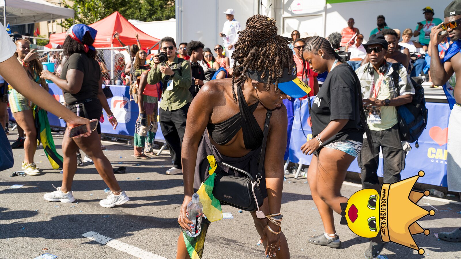Buju Banton & Kes, Honorary Grand Marshals performing live at Eastern Parkway in Brooklyn, NY, photographed by Anil Batra, Picatra Music Journal