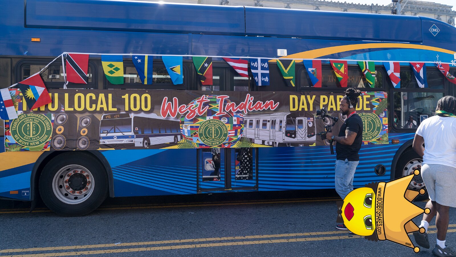 Buju Banton & Kes, Honorary Grand Marshals performing live at Eastern Parkway in Brooklyn, NY, photographed by Anil Batra, Picatra Music Journal
